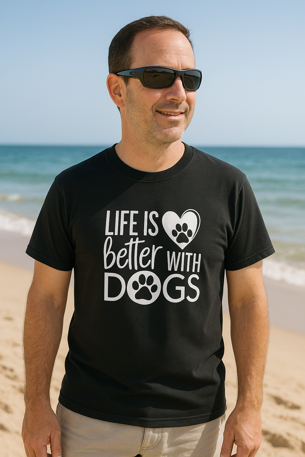 ๐พ Life is Better with Dogs T-Shirt-Unisex