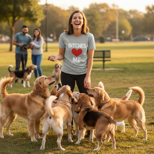 Bitches ♥ Me T-Shirt – Funny Bold Graphic Tee for Men & Women