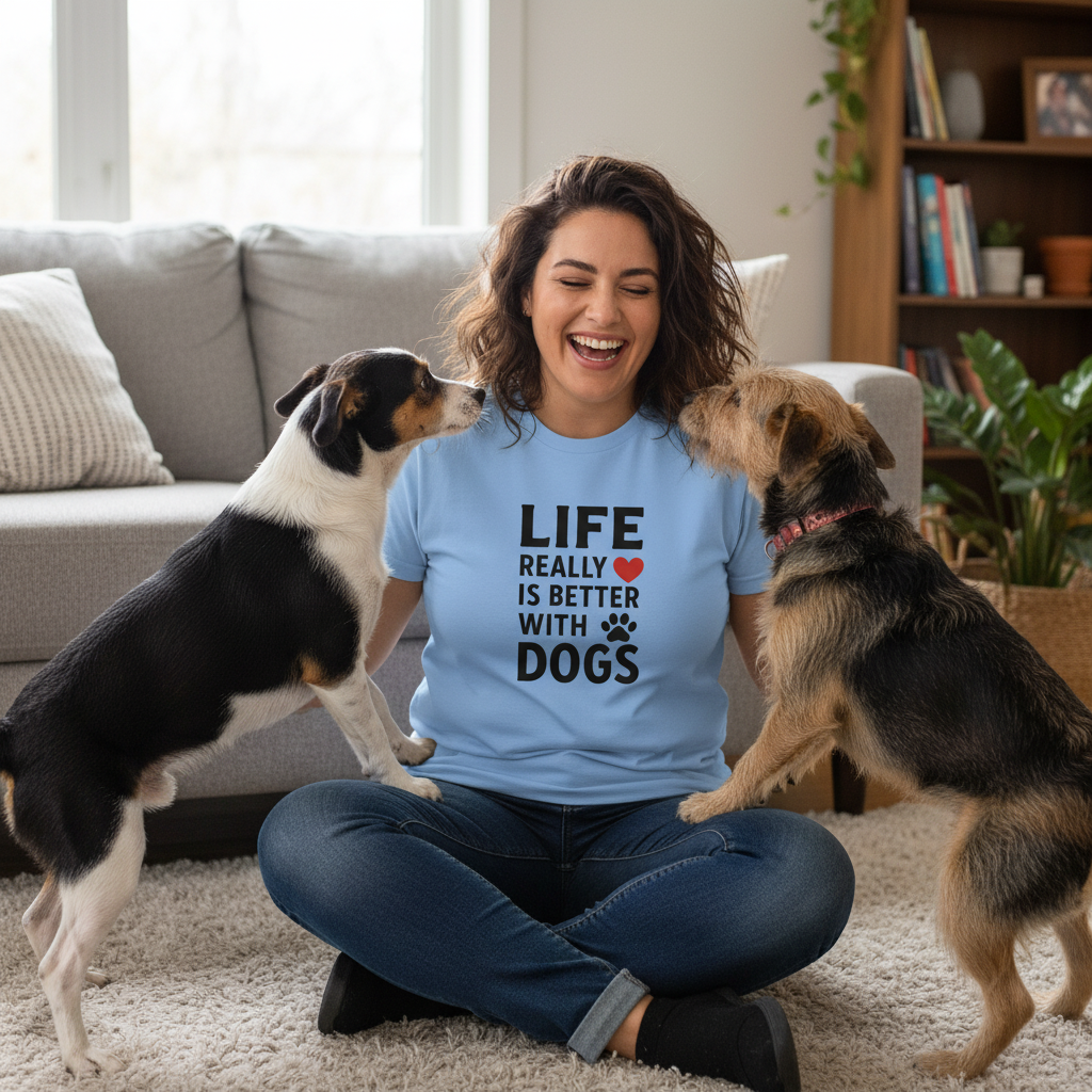 Better With Dogs T-Shirt – Classic Fit Unisex